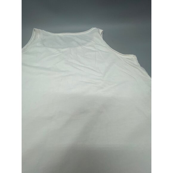 by chico's sleeveless shirt white sequin sheer layered cotton blend size 0 READ - Picture 7 of 7
